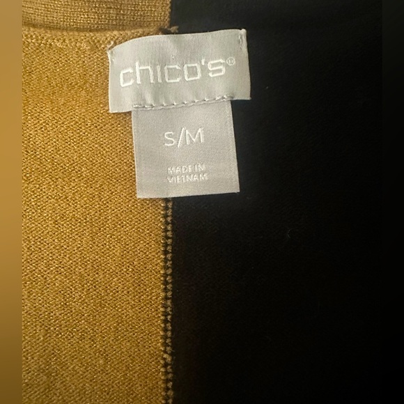 Brand: Chico’s , size: S/M open sweater, has 3 colors, coffee, black, lead. - Picture 6 of 10